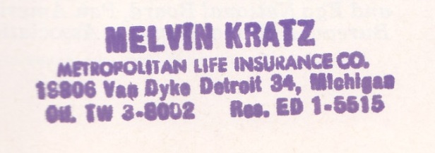 Stamp from the inside cover of the 1957 cookbook.